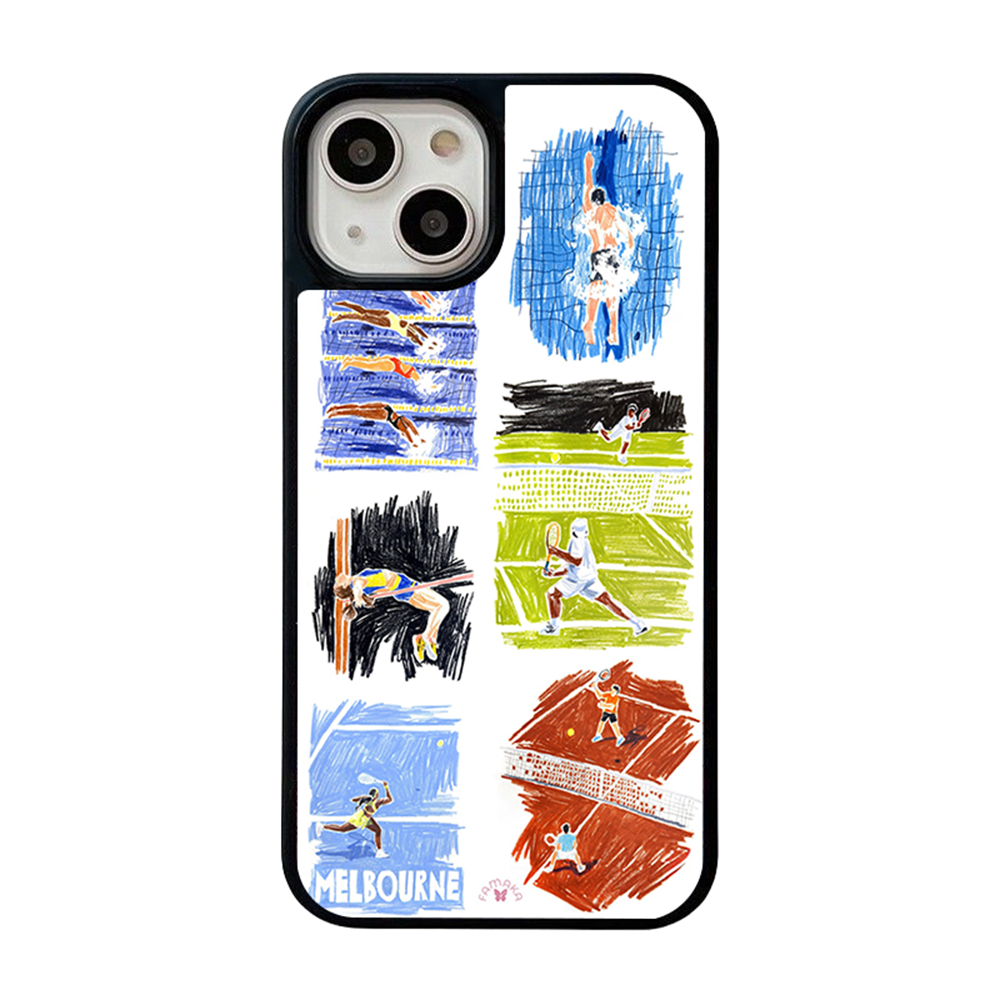 Sports iPhone Case – Dynamic Athletic Illustration Design, Protective Cover | FAMAKA