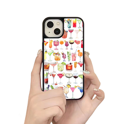 Colorful Cocktails iPhone Case – Artistic Drink Illustration Design, Protective Cover | Famaka