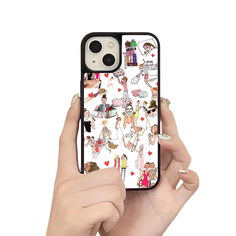 Fashion Girls iPhone Case – Stylish Shopping & Daily Life Design, Protective Cover | FAMAKA
