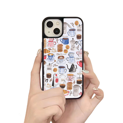 Coffee Lovers iPhone Case – Cute Coffee Cups & Café Style Design, Protective Cover | Famaka