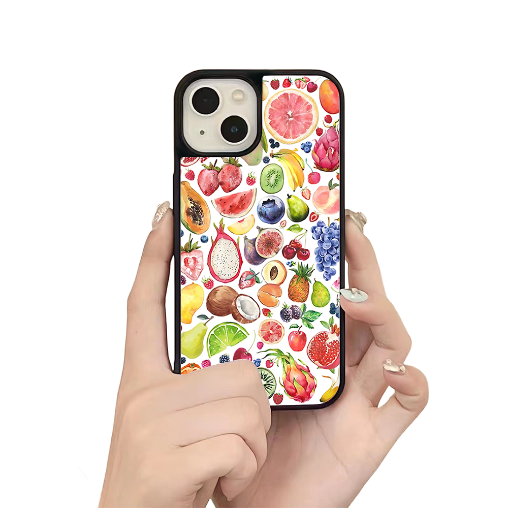 Fruit Fiesta iPhone Case – Colorful Watercolor Fruit Pattern, Protective Cover | Famaka