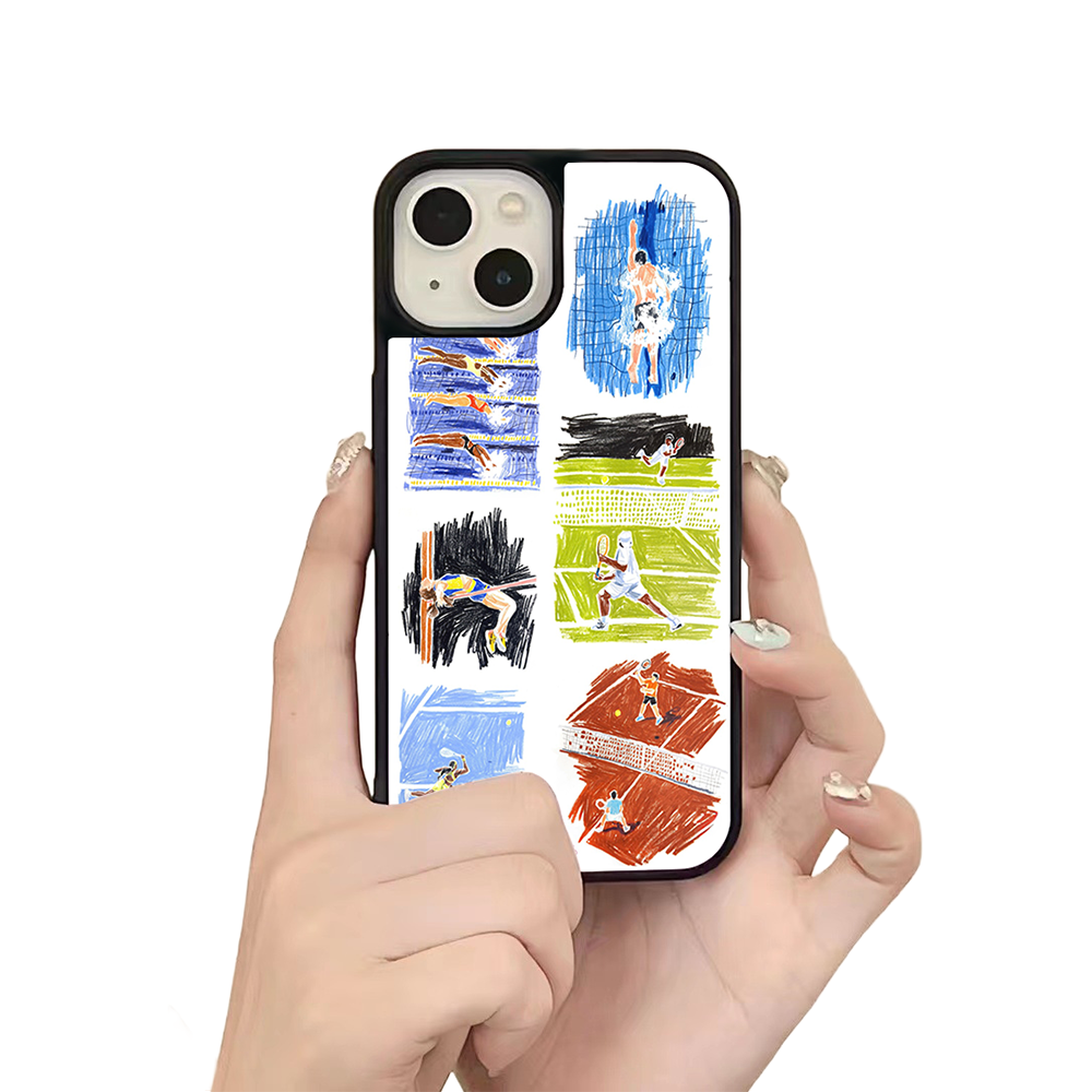 Sports iPhone Case – Dynamic Athletic Illustration Design, Protective Cover | FAMAKA