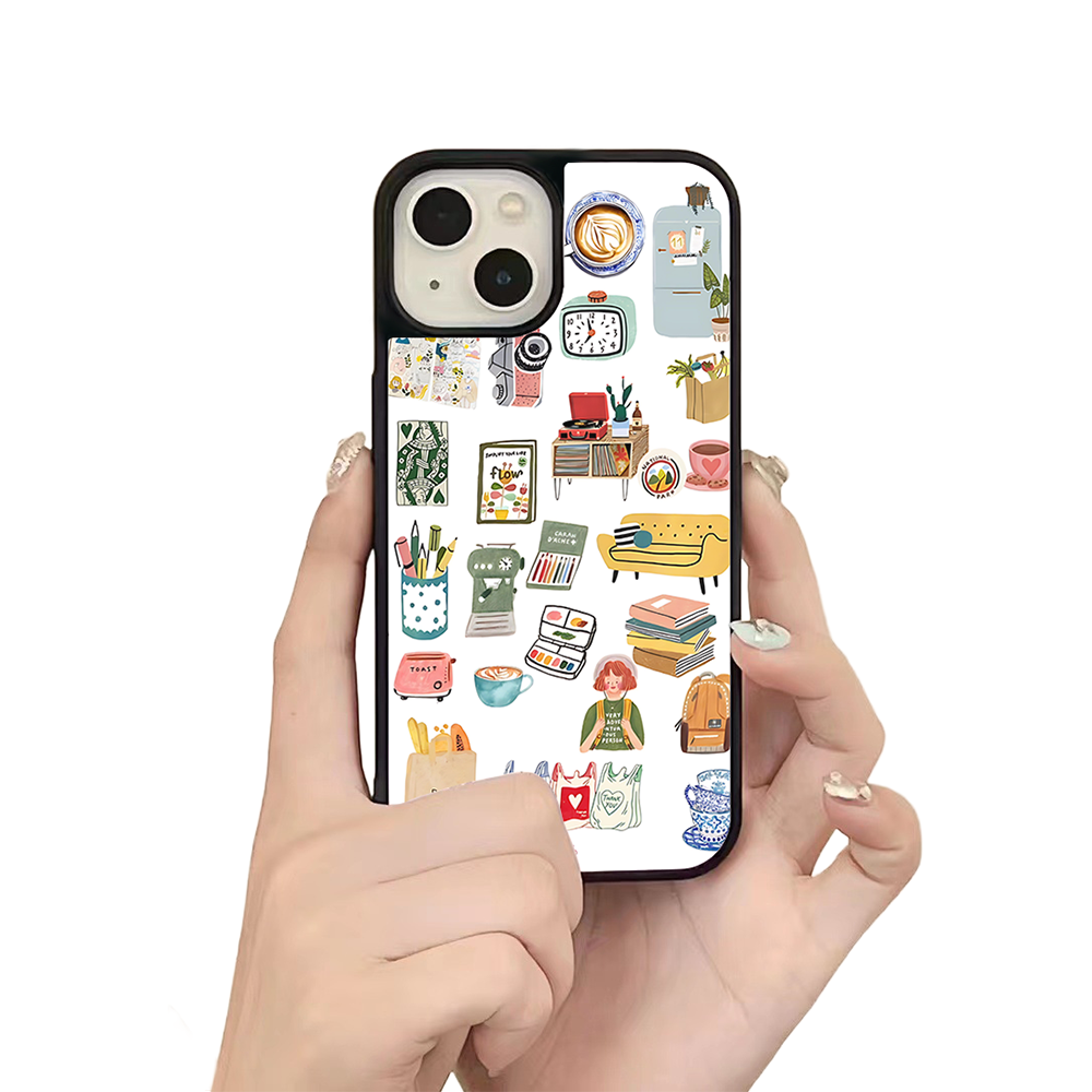 Creative Lifestyle iPhone Case – Artsy Home & Hobby Illustration, Protective Cover | Famaka