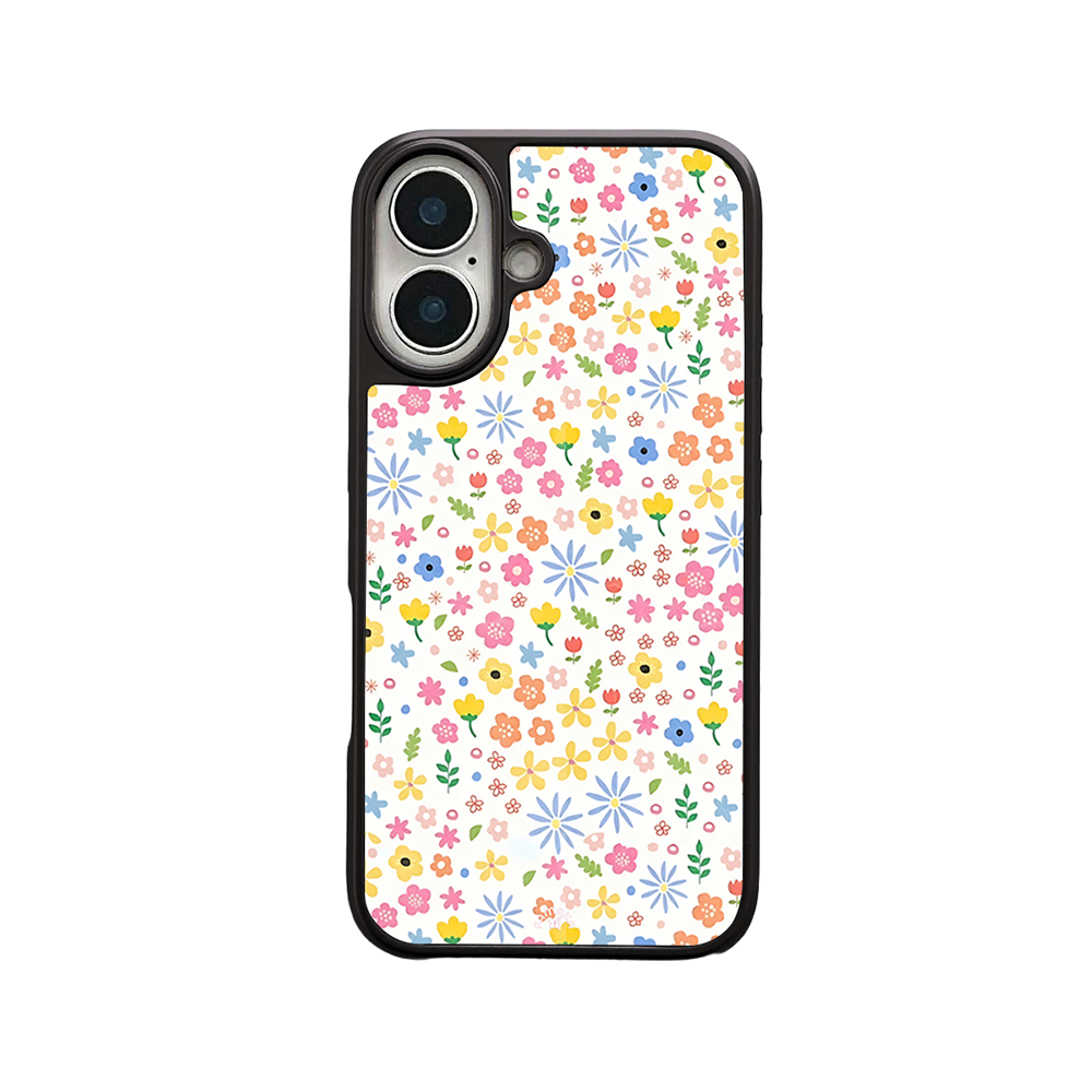 Mini Flower Pattern iPhone Case – Colorful Botanical Illustration Design, Protective Cover | FAMAKA