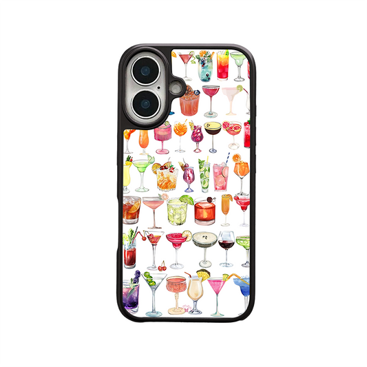 Colorful Cocktails iPhone Case – Artistic Drink Illustration Design, Protective Cover | Famaka