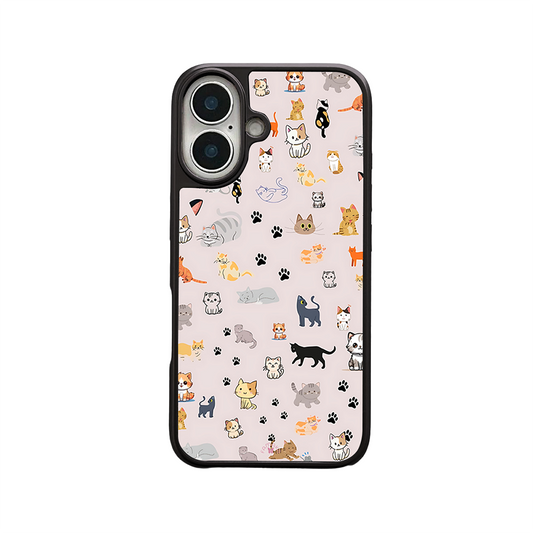 Cat Paws iPhone Case – Cute Kitten & Paw Print Illustration, Protective Cover | Famaka