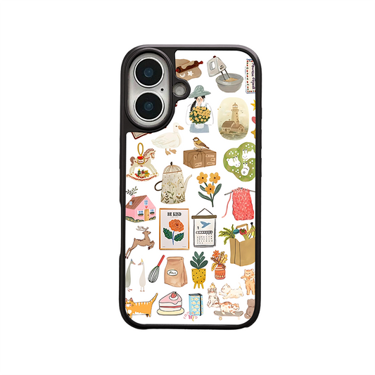 Cozy Home Vibes iPhone Case – Whimsical Everyday Objects Illustration, Protective Cover | Famaka