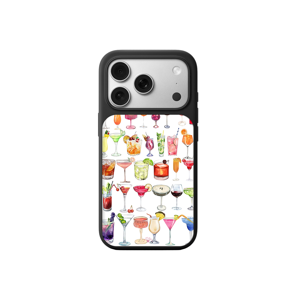 Colorful Cocktails iPhone Case – Artistic Drink Illustration Design, Protective Cover | Famaka