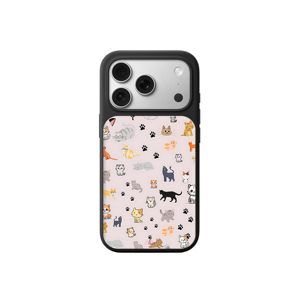 Cat Paws iPhone Case – Cute Kitten & Paw Print Illustration, Protective Cover | Famaka
