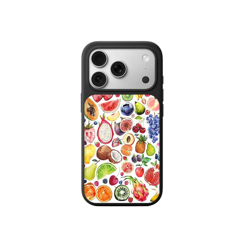 Fruit Fiesta iPhone Case – Colorful Watercolor Fruit Pattern, Protective Cover | Famaka