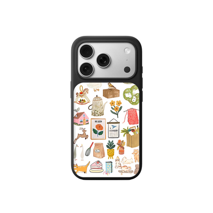 Cozy Home Vibes iPhone Case – Whimsical Everyday Objects Illustration, Protective Cover | Famaka