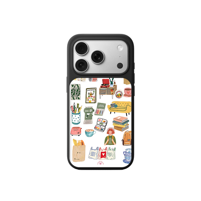 Creative Lifestyle iPhone Case – Artsy Home & Hobby Illustration, Protective Cover | Famaka