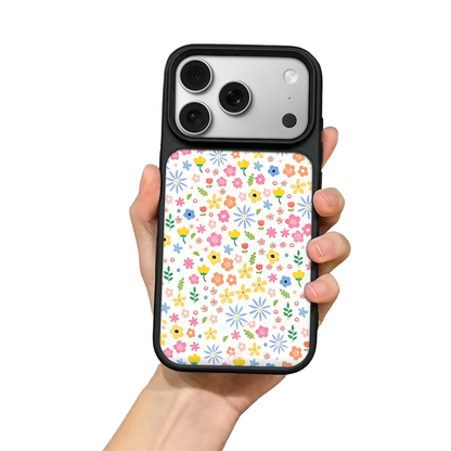 Mini Flower Pattern iPhone Case – Colorful Botanical Illustration Design, Protective Cover | FAMAKA