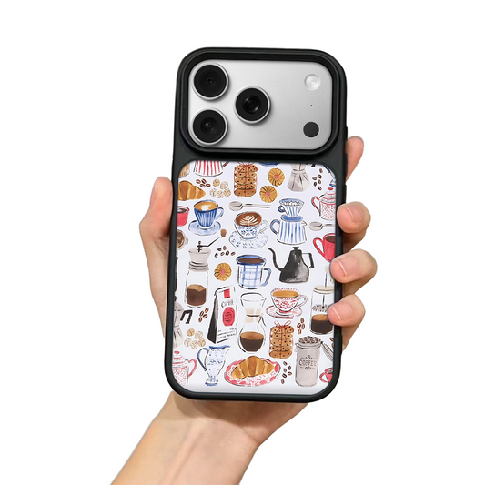 Coffee Lovers iPhone Case – Cute Coffee Cups & Café Style Design, Protective Cover | FAMAKA