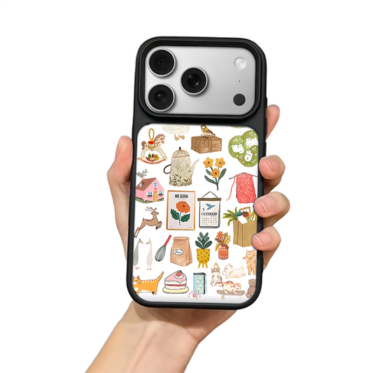 Cozy Home Vibes iPhone Case – Whimsical Everyday Objects Illustration, Protective Cover | Famaka