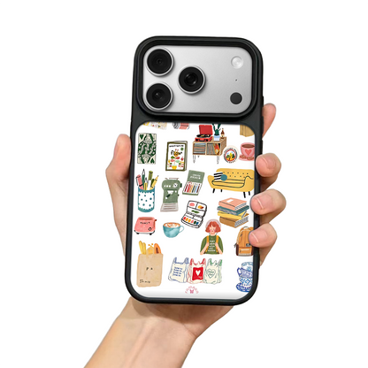 Creative Lifestyle iPhone Case – Artsy Home & Hobby Illustration, Protective Cover | Famaka