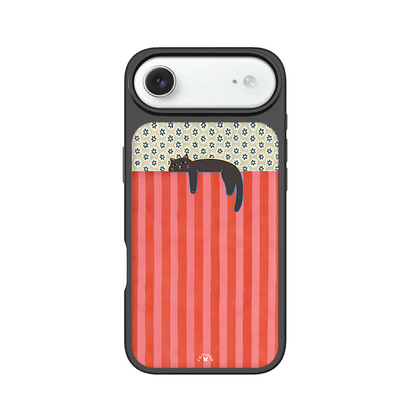 Sleeping Black Cat iPhone Case – Minimalist Cozy Cartoon Design, Protective Cover | Famaka