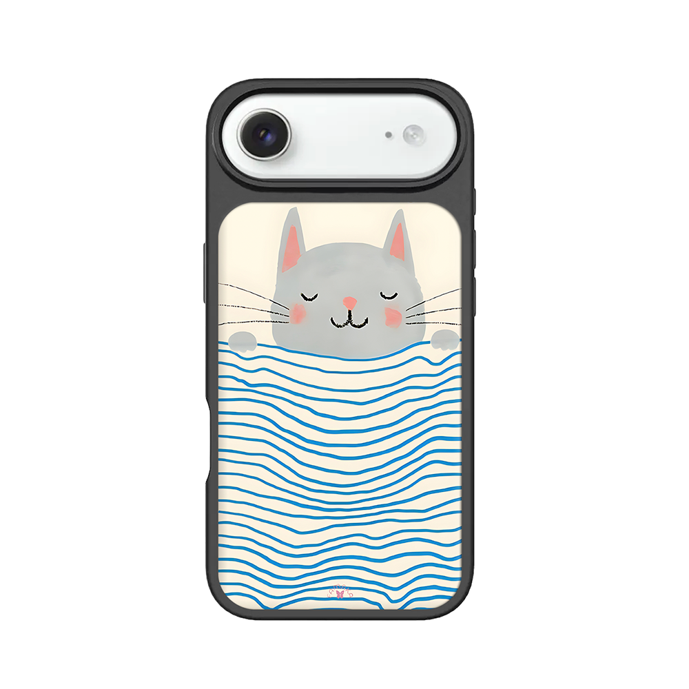 Good Night Cat iPhone Case – Cute Sleeping Cat Cartoon Design, Protective Cover | Famaka