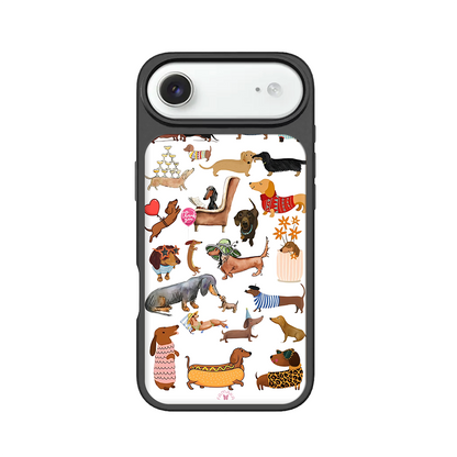 Dachshund Dogs iPhone Case – Fun Cartoon Sausage Dog Illustration, Protective Cover | Famaka