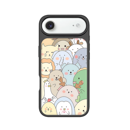 Kawaii Animals iPhone Case – Adorable Cartoon Pets Illustration, Protective Cover | Famaka