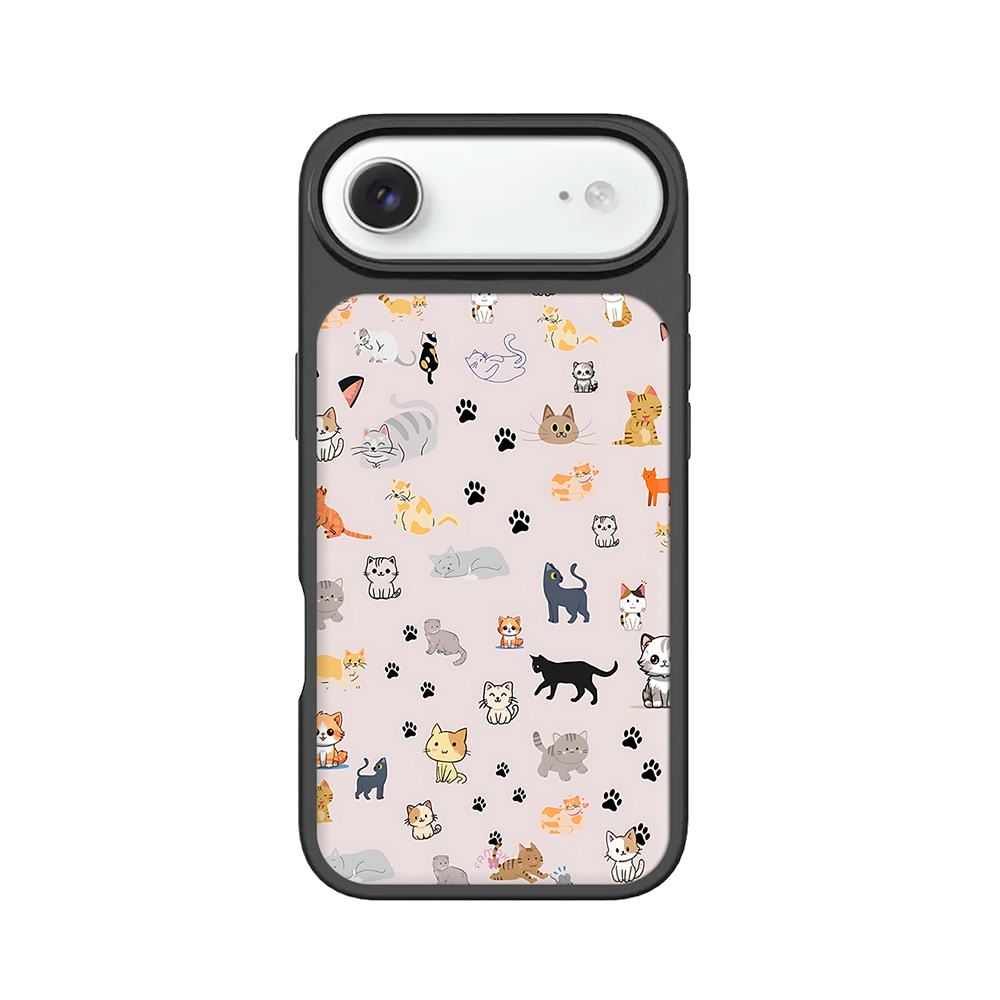 Cat Paws iPhone Case – Cute Kitten & Paw Print Illustration, Protective Cover | Famaka