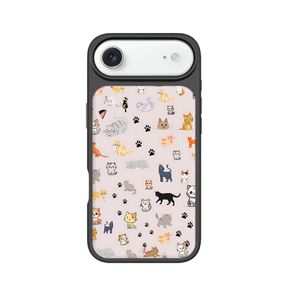 Cat Paws iPhone Case – Cute Kitten & Paw Print Illustration, Protective Cover | Famaka