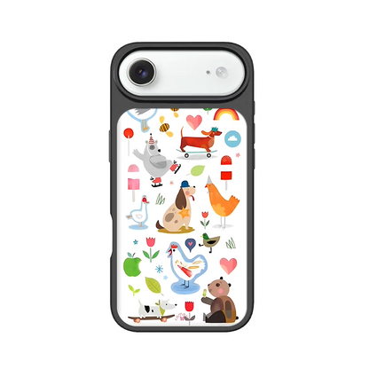 Farm Friends iPhone Case – Whimsical Cartoon Animal Illustration, Colorful Protective Cover | Famaka