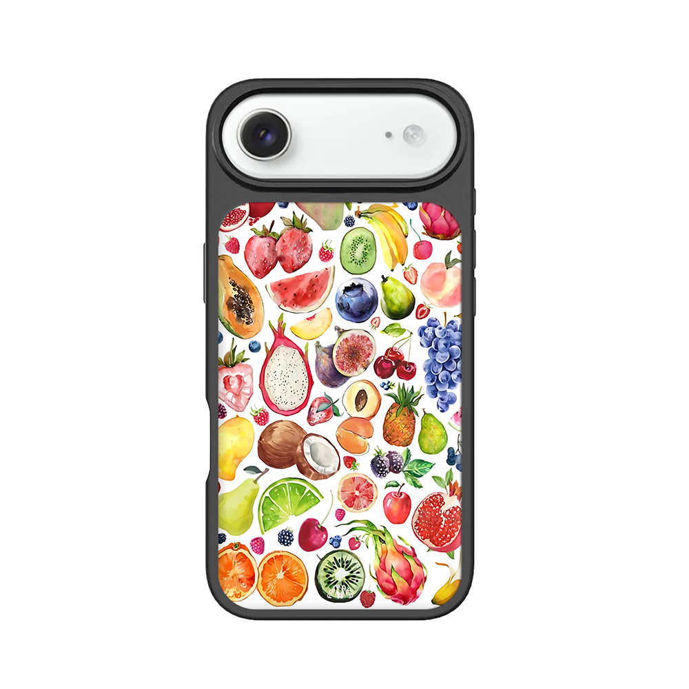 Fruit Fiesta iPhone Case – Colorful Watercolor Fruit Pattern, Protective Cover | Famaka