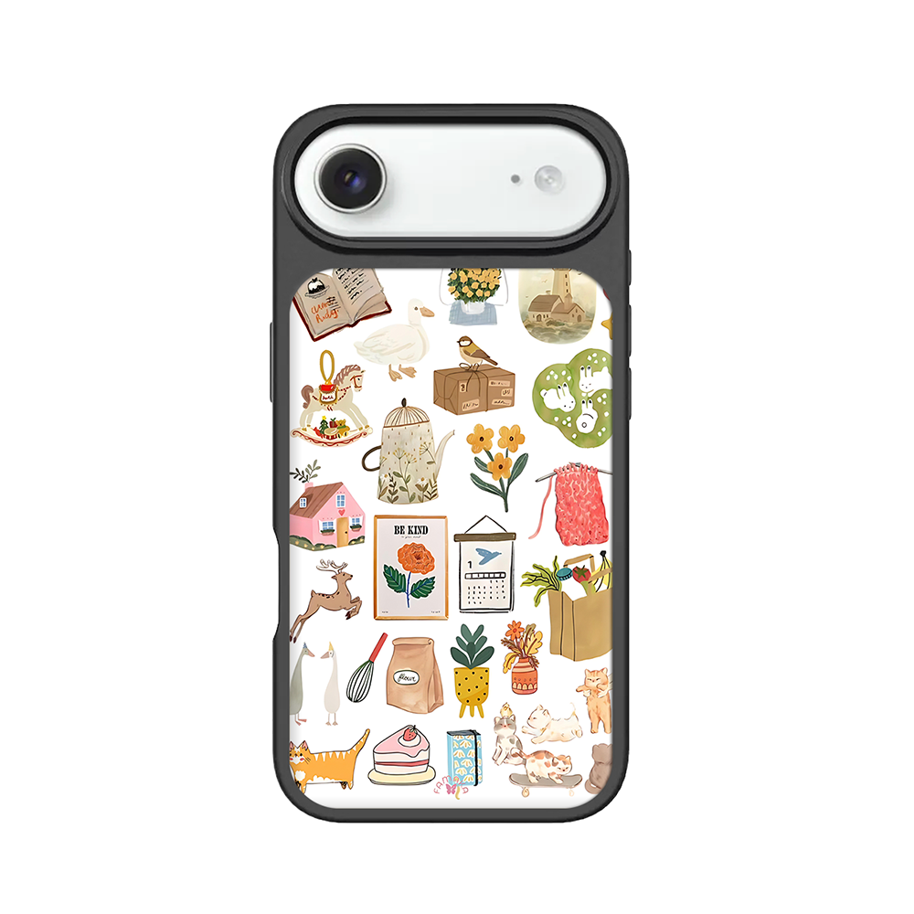 Cozy Home Vibes iPhone Case – Whimsical Everyday Objects Illustration, Protective Cover | Famaka