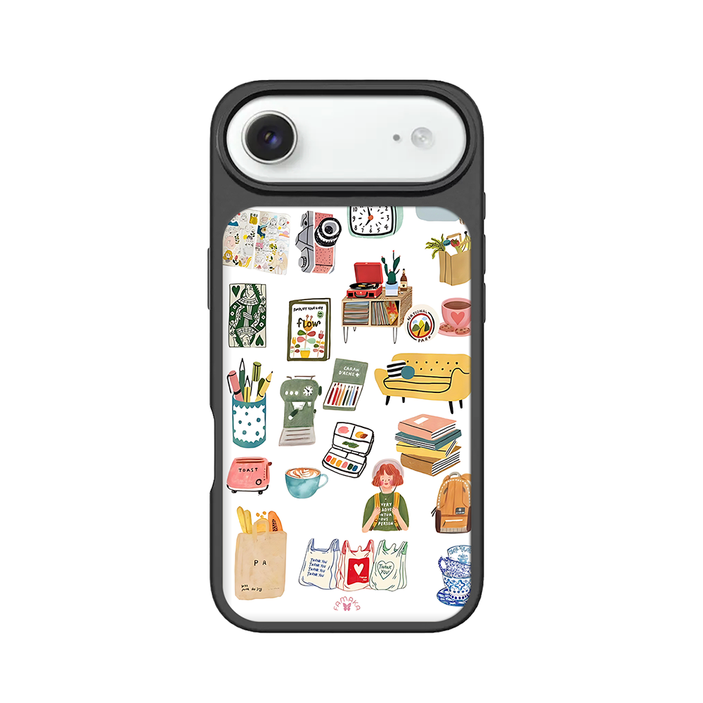Creative Lifestyle iPhone Case – Artsy Home & Hobby Illustration, Protective Cover | Famaka