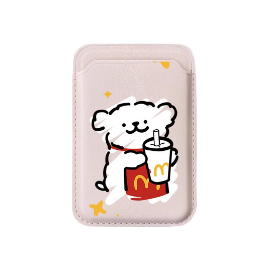 Cute Bear MagSafe Wallet – Cute Drink & McDonald's Design | Famaka