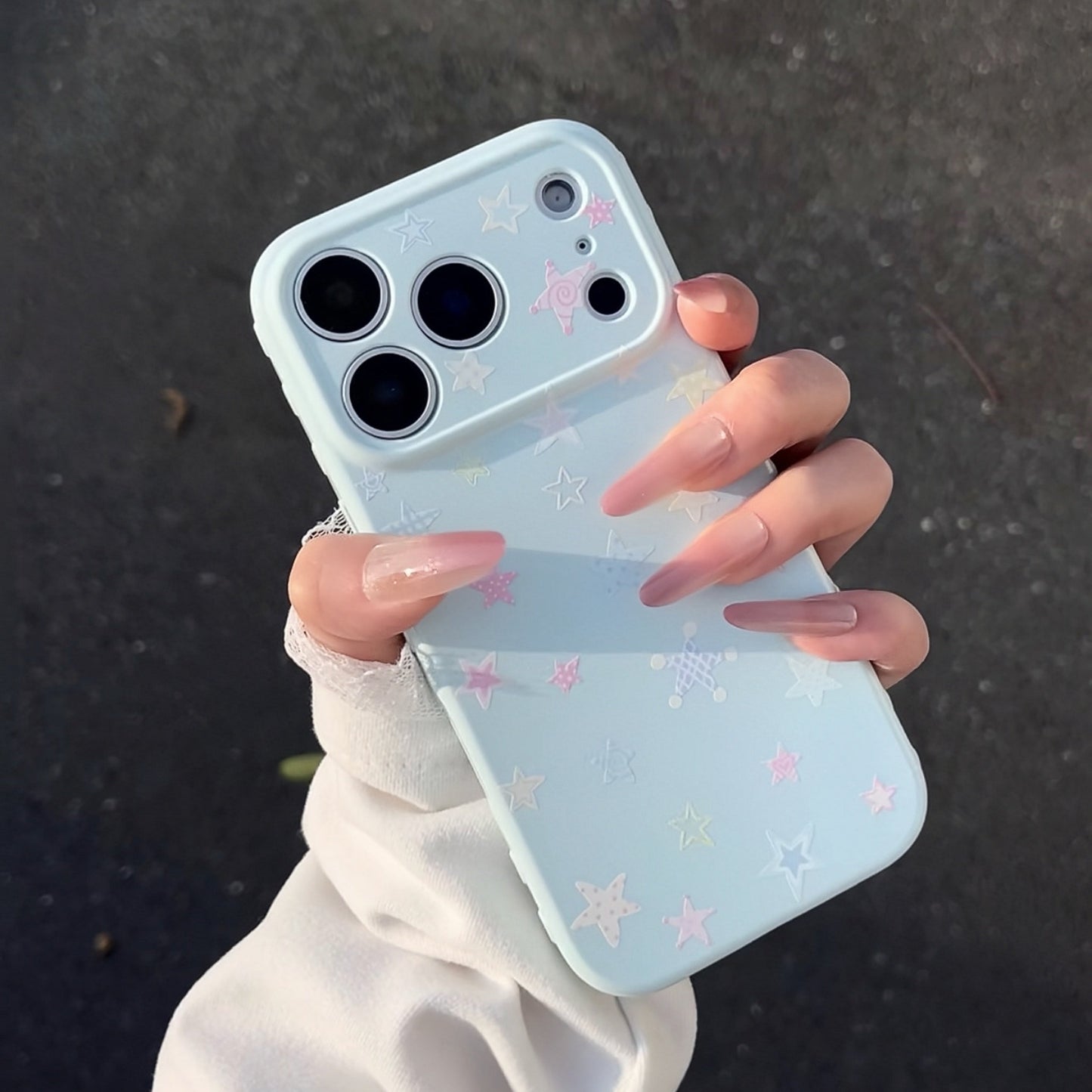 Pastel Star Pattern Phone Case ✨
