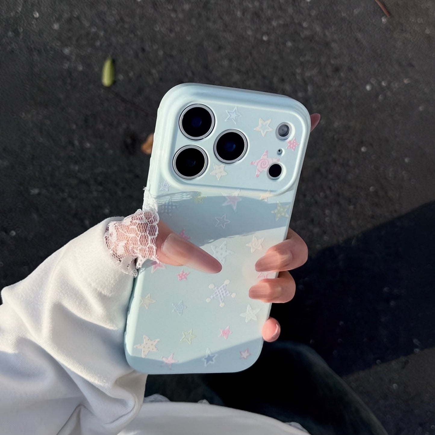Pastel Star Pattern Phone Case ✨