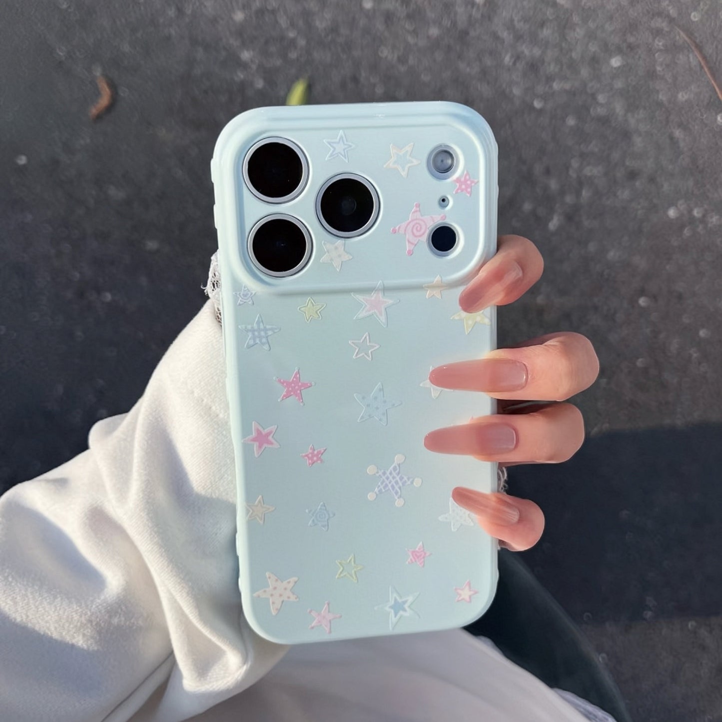 Pastel Star Pattern Phone Case ✨
