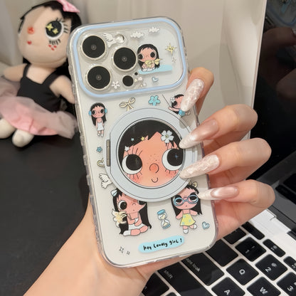 Blue Girl Cartoon Phone Case 🎀