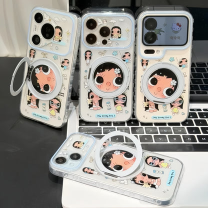 Blue Girl Cartoon Phone Case 🎀