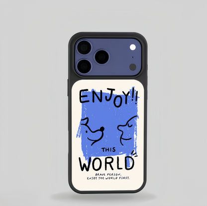Enjoy This World Blue Art Phone Case 💙✨