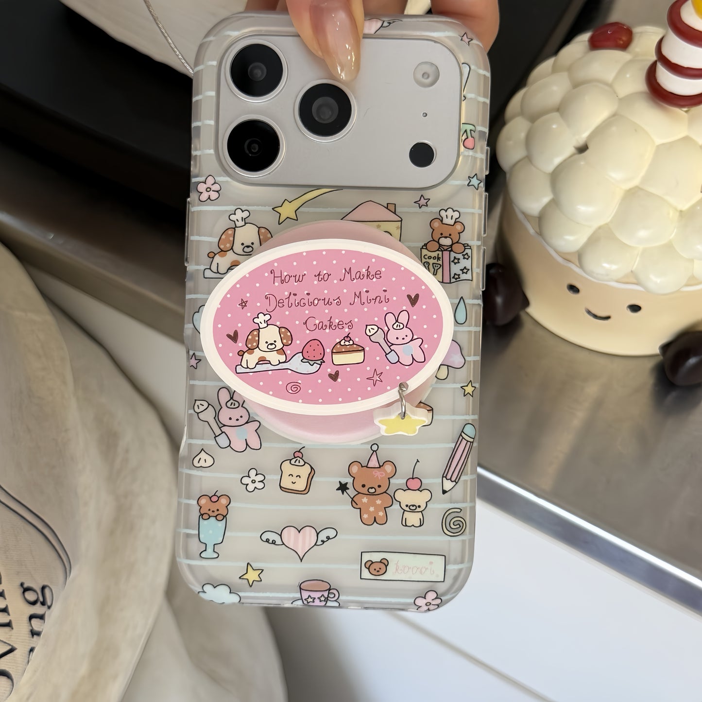 Pink Bakery Cartoon Phone Case 🎀🍰